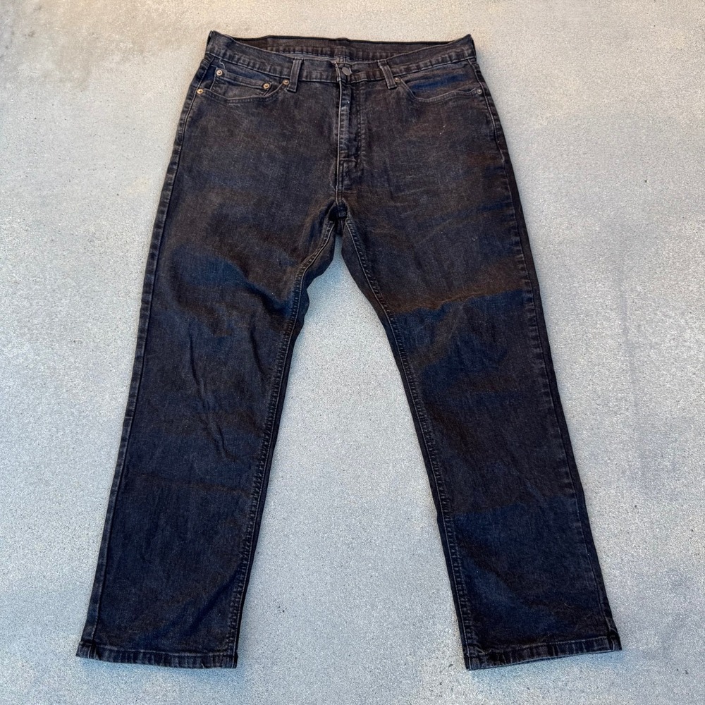 Levi's 541 Athletic Taper Jeans Mens 36x30 Washed Black Denim Pants